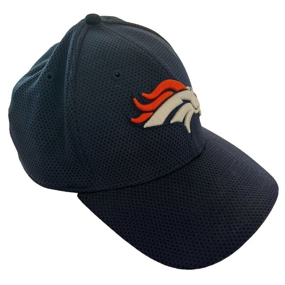 New Era Baseball Hat Cap Unisex‎ M-L Navy Denver Broncos Logo Fitted Hat … - Picture 1 of 8